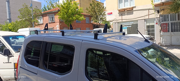 For Volkswagen Transporter 2024-2025 Ladder Roof Rack Carrier Cross Bars Aluminum, 3 Qty