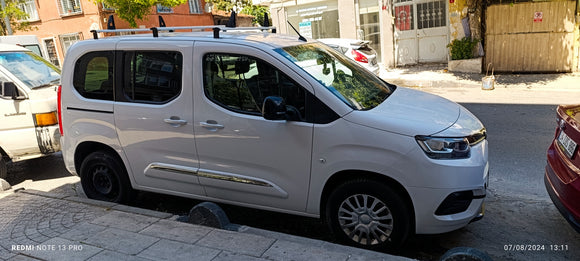 For Volkswagen Transporter 2024-2025 Ladder Roof Rack Carrier Cross Bars Aluminum, 3 Qty