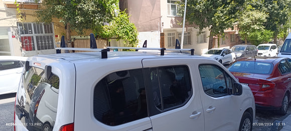 For Volkswagen Transporter 2024-2025 Ladder Roof Rack Carrier Cross Bars Aluminum, 3 Qty