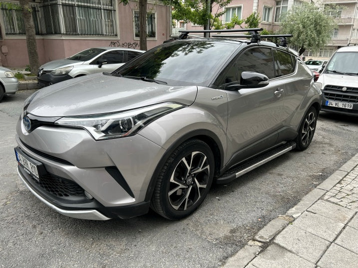 Für Toyota CH-R 2023-Up Dachträger Querträger Metallhalterung Normales Dach Alu Silber