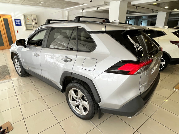 Für Toyota Rav 4 2018-Up Dachträger Querträger Metallhalterung Flush Rail Alu Schwarz