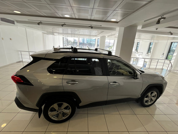 Für Toyota Rav 4 2018-Up Dachträger Querträger Metallhalterung Flush Rail Alu Schwarz