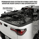 Kompatibel mit Hyundai Santa Cruz Truck Bed Rack Black Color-2