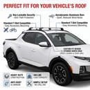 Für Hyundai Santa Cruz 2022-Up Dachträgersystem, Aluminium-Querstange, Metallhalterung, abschließbar, Silber-4