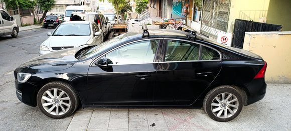 Für Volvo S60 2010-13 Dachträger Querträger Metallhalterung Normales Dach Alu Silber