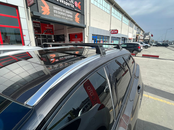 222. Kompatibel mit abschließbaren Aluminium-Dachträgern für Fahrzeuge mit Standarddach Toros Pro 2 Silver