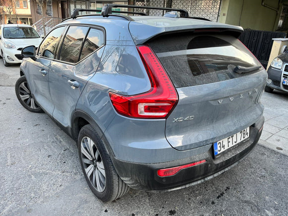 For Volvo XC40 2018-2025 Roof Rack Cross Bar Flush Rail Alu Black