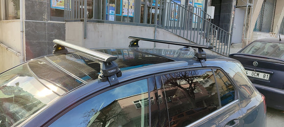 For Volkswagen Golf MK8 2020- Up Roof Rack Cross Bar Normal Roof Black