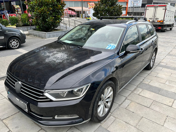 Für Volkswagen Passat Alltrack B8 2016-Up Dachträger Querträger Metallhalterung Flush Rail Alu Schwarz