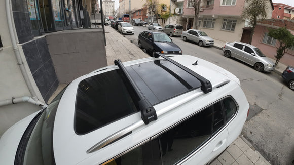 For Volkswagen Tiguan (2024-2025) Roof Rack Cross Bar Raised Rail, Black