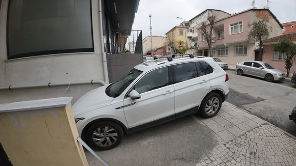 For Volkswagen Tiguan (2024-2025) Roof Rack Cross Bar Raised Rail, Black