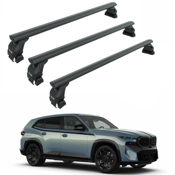 For Bmw XM Roof Rack Cross Bars Normal-Bare Roof, Black 3qty