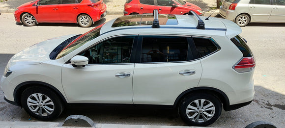 For Nissan X-Trail T32 2014-2021 Roof Rack System, Aluminium Cross Bar, Fix Point, Black