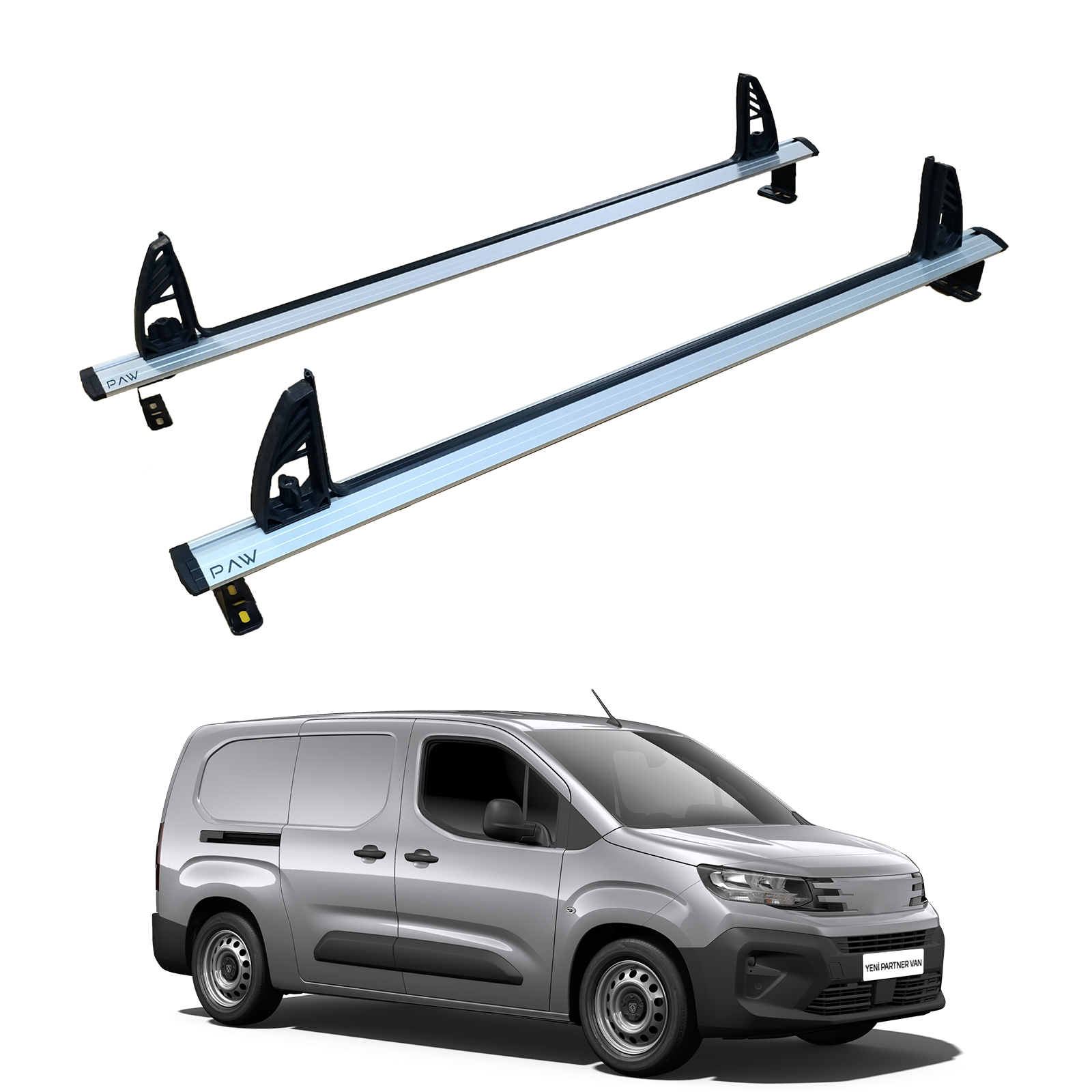 For Fiat Doblo Roof Racks Cross Bars Carrier Alu 2018- Up 3 Qty Silver