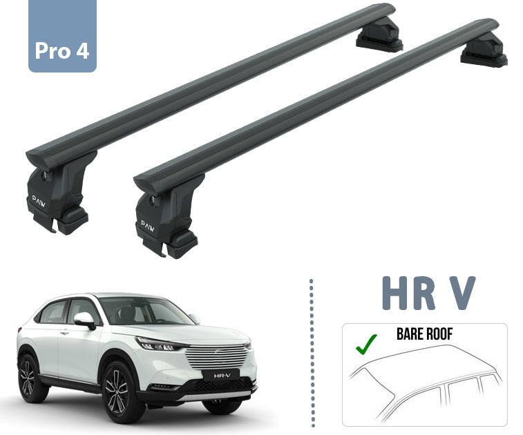 Für Honda HR-V 2021-Up Dachträgersystem, Aluminium-Querstange, Metallhalterung, abschließbar, Schwarz
