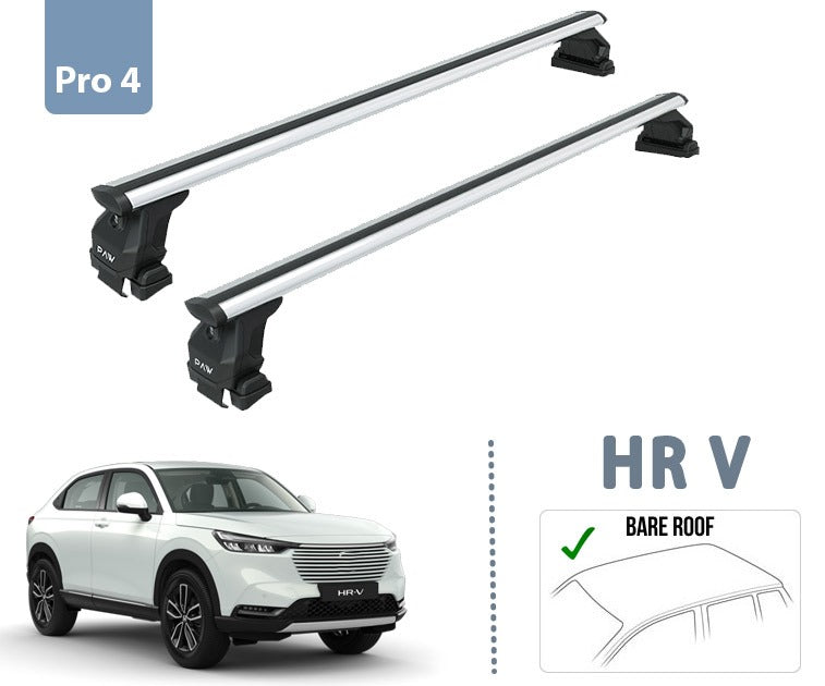 Für Honda HR-V 2021-Up Dachträgersystem, Aluminium-Querstange, Metallhalterung, abschließbar, Silber