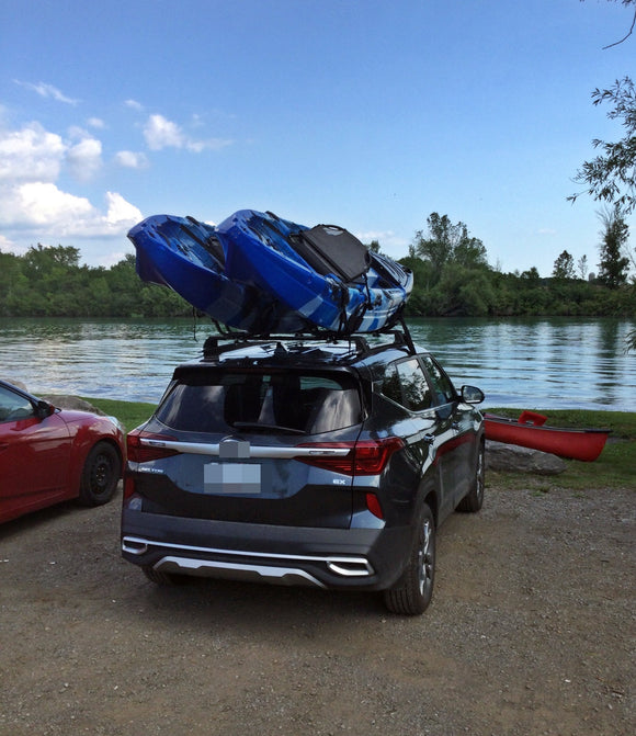 For Kia Seltos Roof Rack Cross Bars Flush Rail, Silver