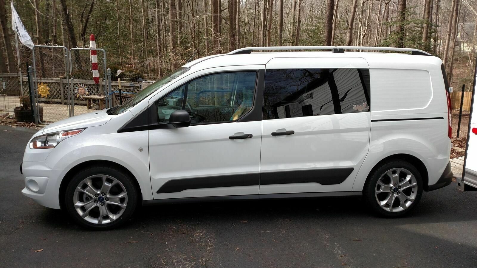 For Ford Tourneo Connect LWB 2014-Up Roof Side Rails and Roof Rack Cross Bars Alu Silver