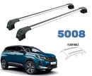For Peugeot 5008 2017-2024 Roof Rack System Carrier Cross Bars Aluminum Silver-2