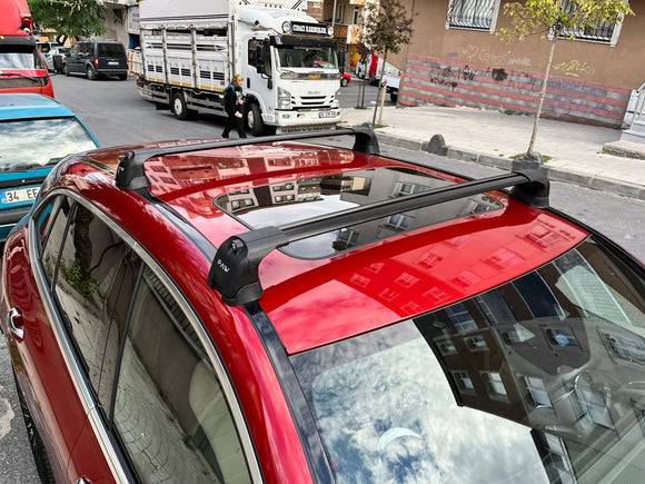 For Mercedes Benz EQC (N293) 2019-2025 Roof Rack Cross Bars Fix Point Alu Black