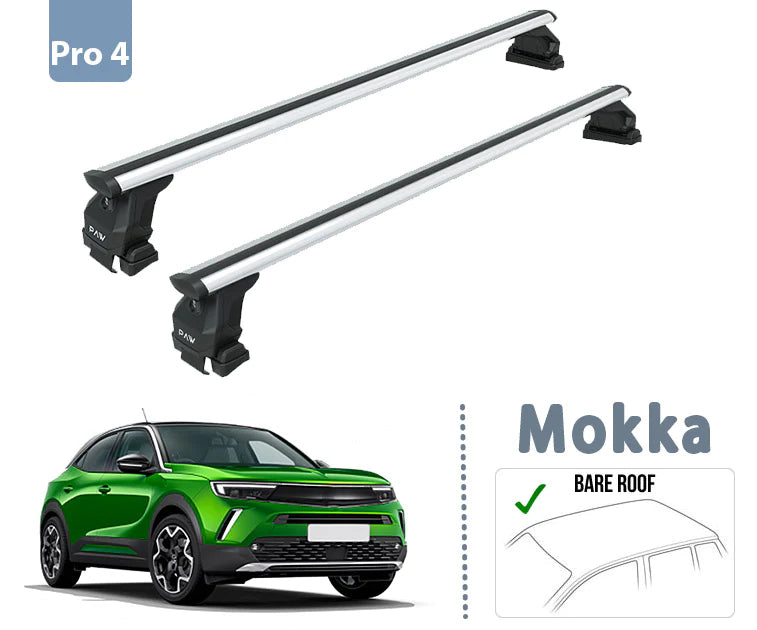 For Opel&Vauxhall Mokka 2021-Up Roof Rack System Carrier Cross Bars Aluminum Lockable High Quality of Metal Bracket Silver-1