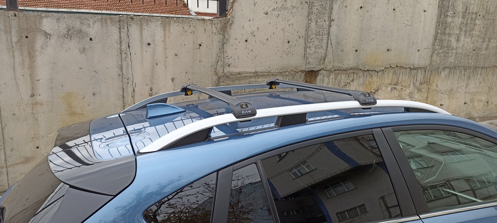 For Dacia Sandero Stepway 2013-Up Roof Rack System, Aluminium Cross Bar, Metal Bracket, Lockable, Black-5