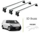 For Volkswagen ID. Buzz Roof Rack Cross Bar Alu Fix Point 3Qty Silver-1