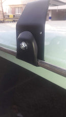 Für GMC Savana 2000–2021 Dachträgersystem, Aluminium-Querstange, Metallhalterung, abschließbar, mit Regenrinnen, schwarz-3