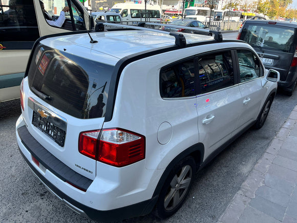Für Chevrolet Orlando 2012–2015 Dachträgersystem, Aluminium-Querstange, Metallhalterung, abschließbar, schwarz
