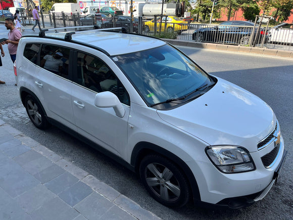 Für Chevrolet Orlando 2012–2015 Dachträgersystem, Aluminium-Querstange, Metallhalterung, abschließbar, schwarz