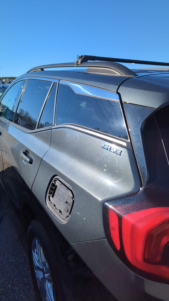 Für Gmc Terrain Dachträgersystem ab 2018, Aluminium-Querstange, Metallhalterung, abschließbar, Silber