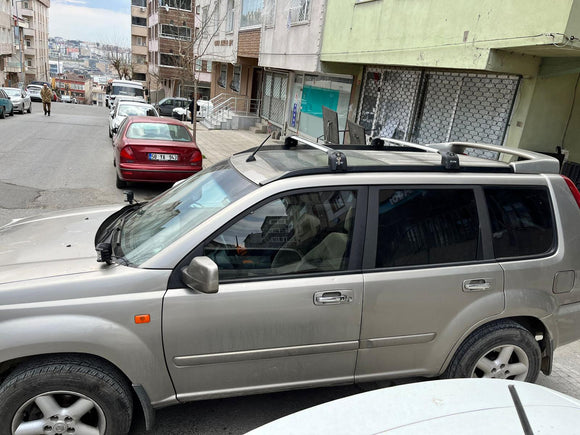 For Nissan X-Trail T30 2001-2007 Roof Rack Cross Bars Metal Bracket Flush Rail Silver