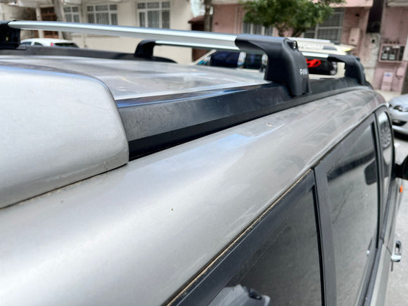 For Nissan X-Trail T30 2001-2007 Roof Rack Cross Bars Metal Bracket Flush Rail Silver