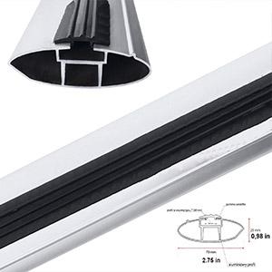 Paw Pro Bar Ladder Aluminium Roof Rack And Cross Bars Set, Fits Tepee Expert (Mk2) Van Lwb 2006-2016 Silver