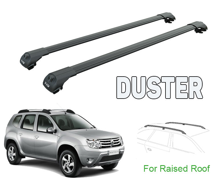 Für Dacia Duster 2010–2014 Dachträgersystem, Aluminium-Querstange, Metallhalterung, abschließbar, Schwarz