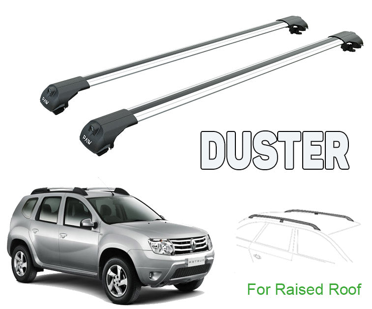Für Dacia Duster 2010–2014 Dachträgersystem, Aluminium-Querstange, Metallhalterung, abschließbar, Silber