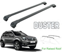 Für Dacia Duster 2014–2017 Dachträgersystem, Aluminium-Querstange, Metallhalterung, abschließbar, Schwarz-2
