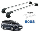 For Peugeot 5008 2010-2017 Aluminum Roof Rack System Carrier Cross Bars Silver-2