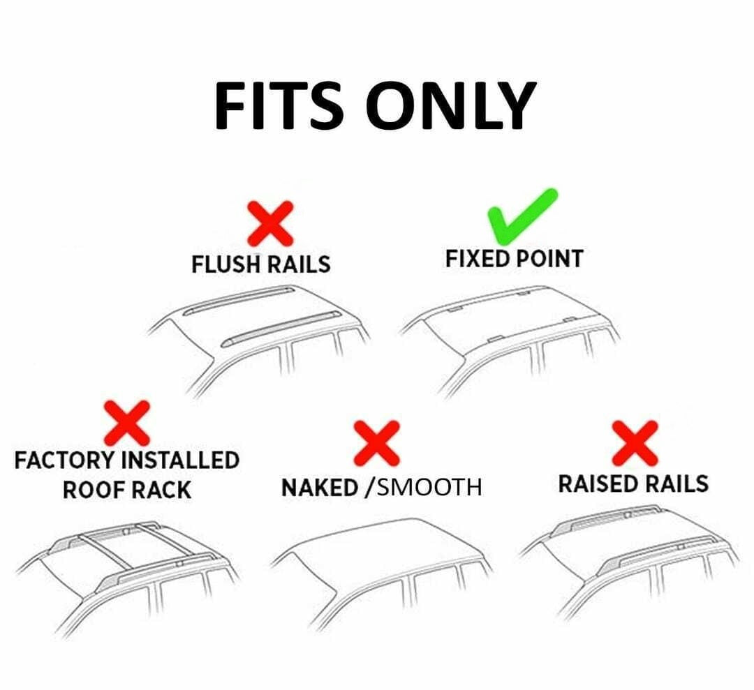 For Mazda 3 Sedan 2009-14 Roof Rack Cross Bars Metal Bracket Fix Point Alu Silver
