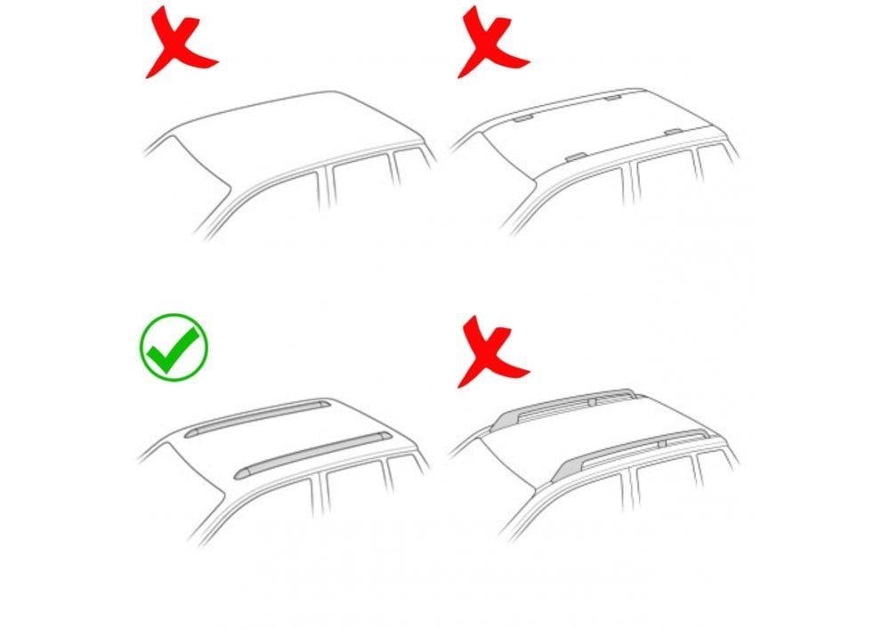For Dacia Lodgy 2012-Up Roof Rack System, Aluminium Cross Bar, Metal Bracket, Lockable, Black