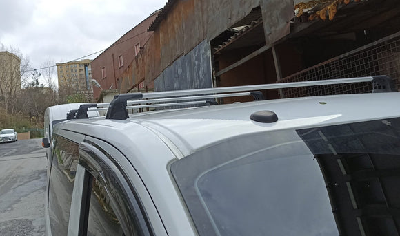 For Ford Transit Custom LWB 2013-2023 Roof Rack Cross Bars 3-Fix Point Alu Silver