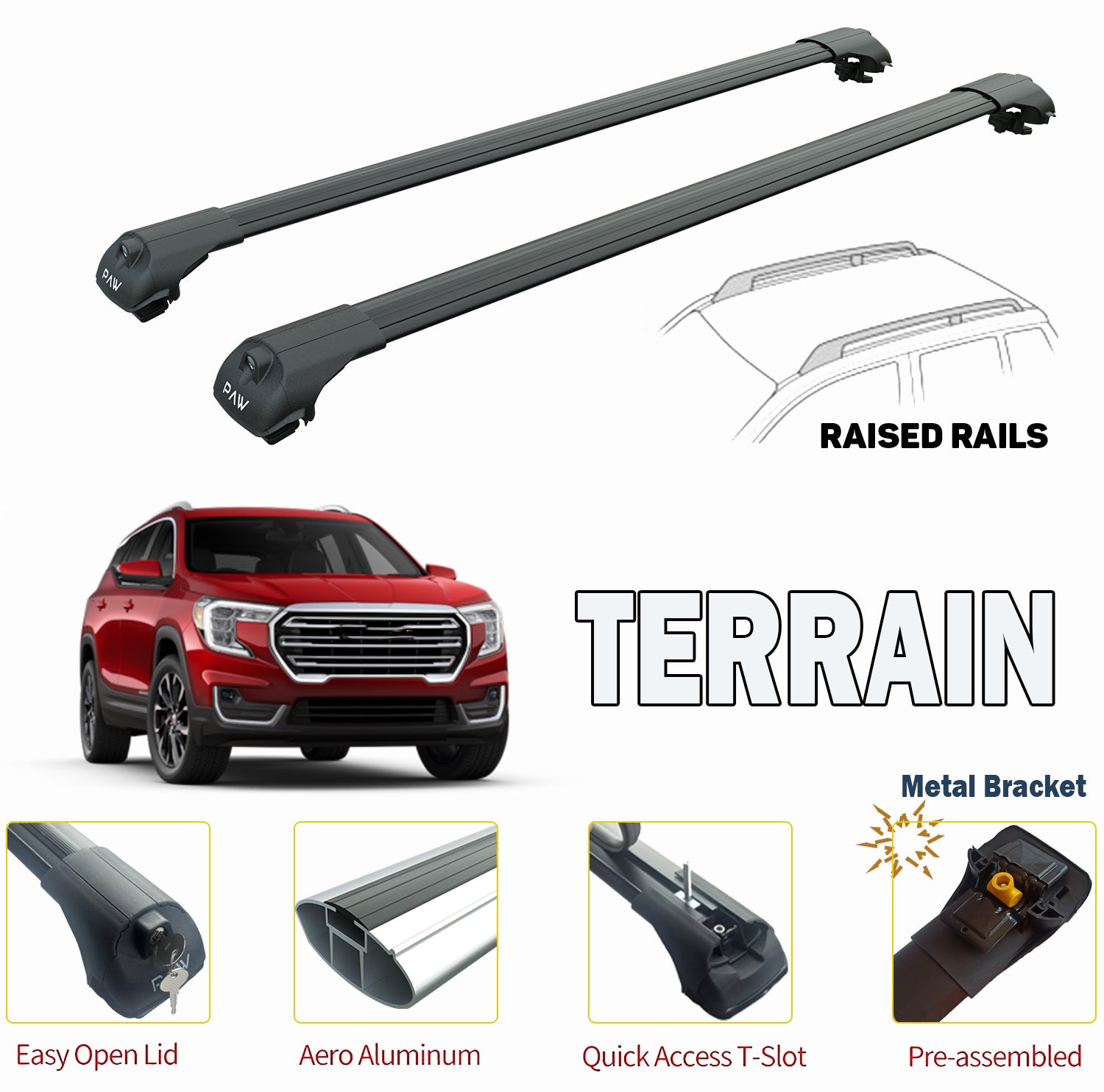 2019 gmc terrain 2024 roof rack cross bars