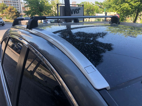 For Honda CR-V MK4 2012-2018 Roof Rack Cross Bars Metal Bracket Flush Rail Alu Silver