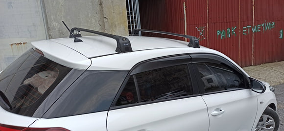 For Hyundai i20 2014-2020 Roof Rack Cross Bars Fix Point Alu Silver