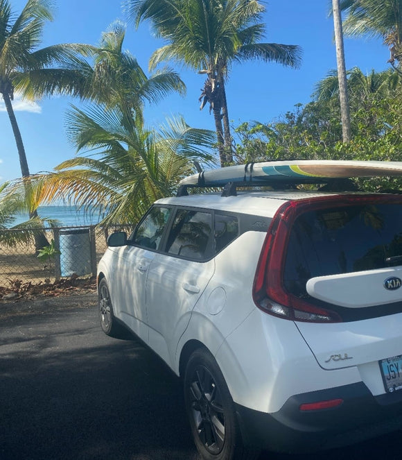 For Kia Soul 2011-2019 Roof Rack Cross Bars Fix Point Black