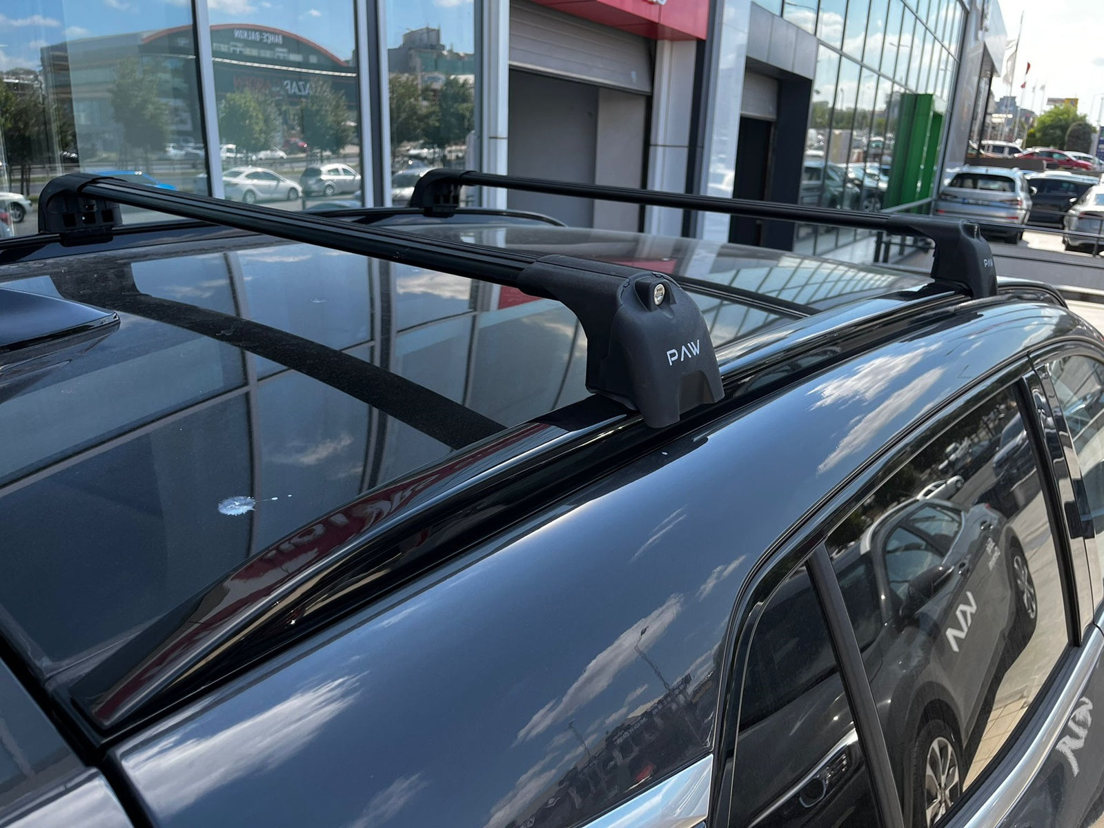 Für Hyundai Kona 2017-Up Dachträgersystem, Aluminium-Querstange, Metallhalterung, abschließbar, Schwarz