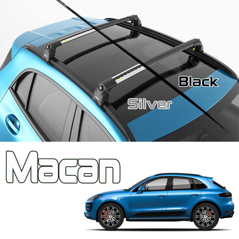 For Porsche Macan 2014-Up Roof Rack System Carrier Cross Bars Aluminum Lockable High Quality of Metal Bracket
