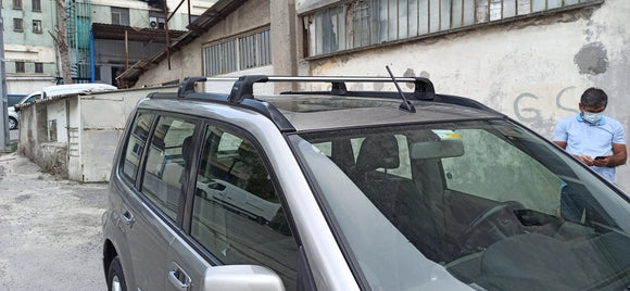 For Nissan X-Trail T31 2007-2014 Roof Rack Cross Bars Flush Rail Alu Silver