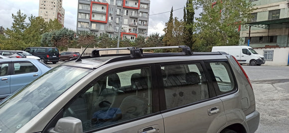 For Nissan X-Trail T31 2007-2014 Roof Rack Cross Bars Flush Rail Alu Silver