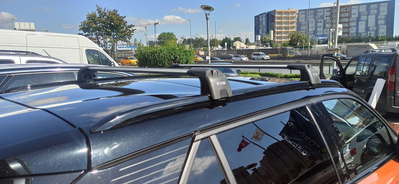Für Ford Puma 2019-Up Dachträgersystem, Aluminium-Querstange, Metallhalterung, abschließbar, Schwarz